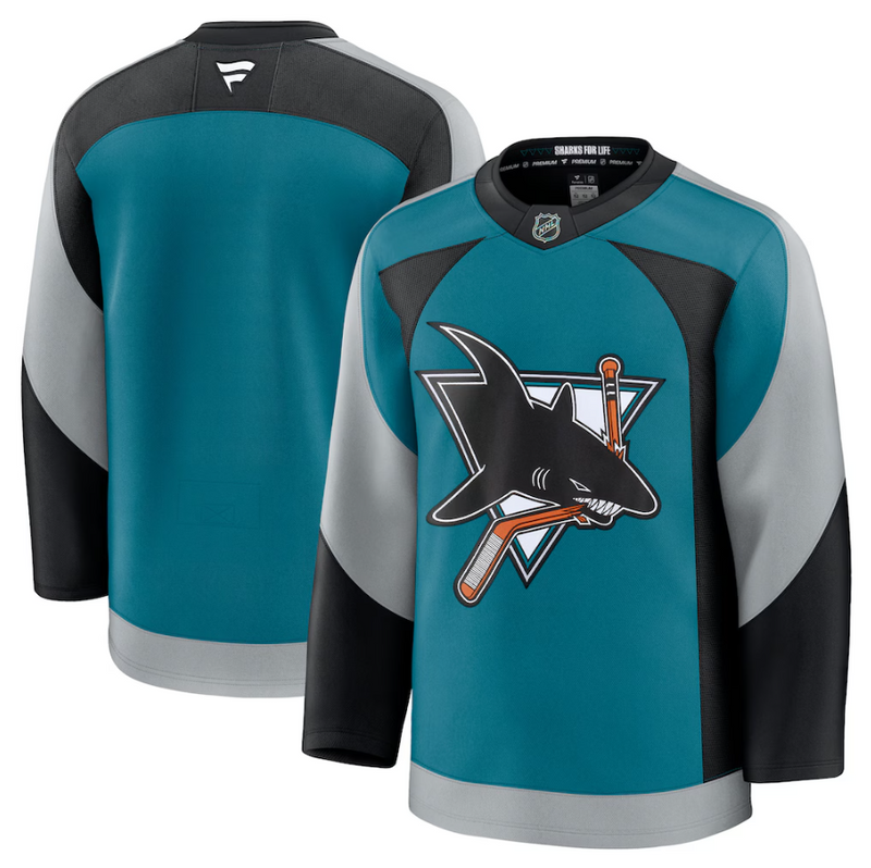 Load image into Gallery viewer, San Jose Sharks 2025 Teal Alternate Premium Hockey Jersey
