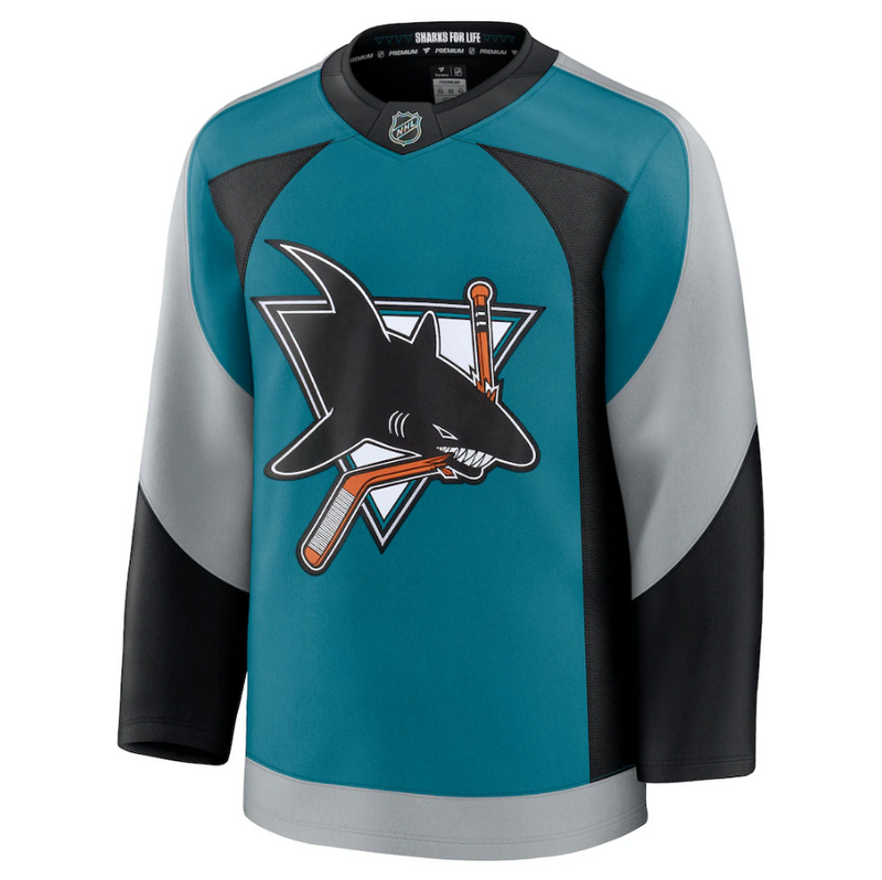 Load image into Gallery viewer, San Jose Sharks 2025 Teal Alternate Premium Hockey Jersey
