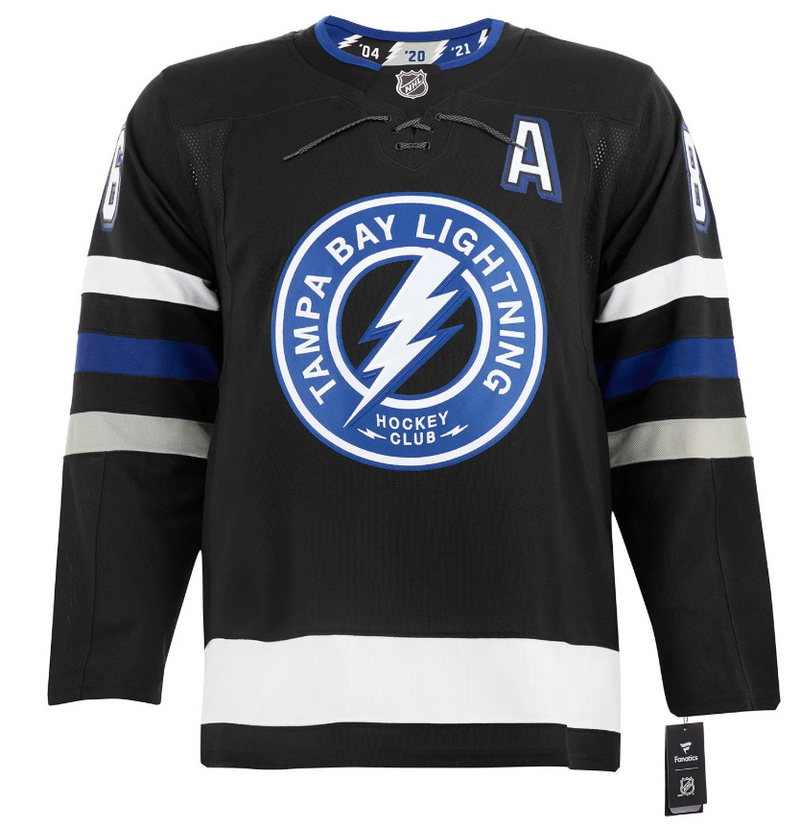 Load image into Gallery viewer, Nikita Kucherov Signed Tampa Bay Lightning Alt Black Fanatics Premium Jersey
