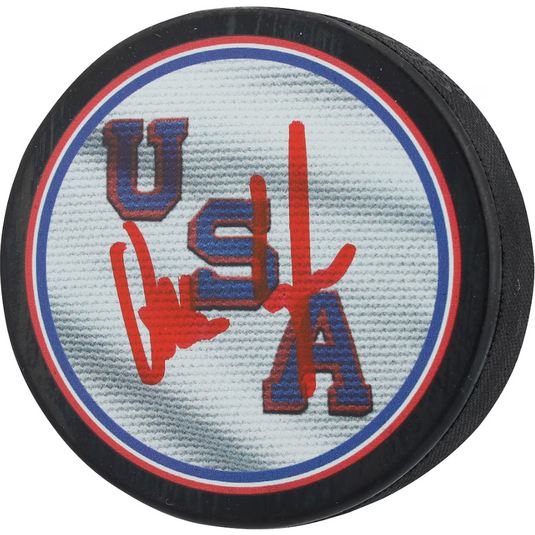 Quinn Hughes 2026 Olympics Team USA Autographed Hockey Puck