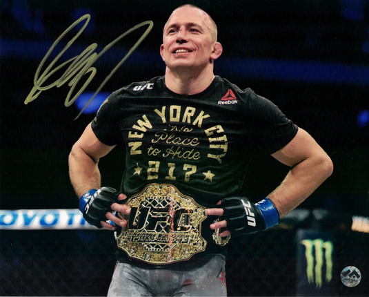 Georges St-Pierre (GSP) Autographed 8x10 Photo - Champ