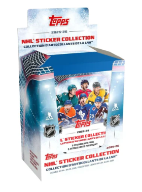 2025-26 Topps NHL Hockey Sticker Collection 50-Pack Box
