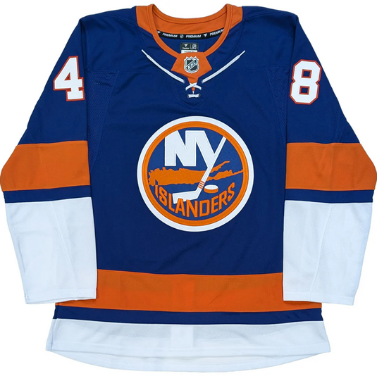 Matthew Schaefer Autographed New York Islanders Fanatics Premium Jersey