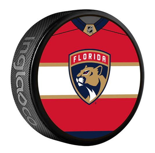 Pre-Order - Brad Marchand Autographed Florida Panthers Jersey Design Hockey Puck