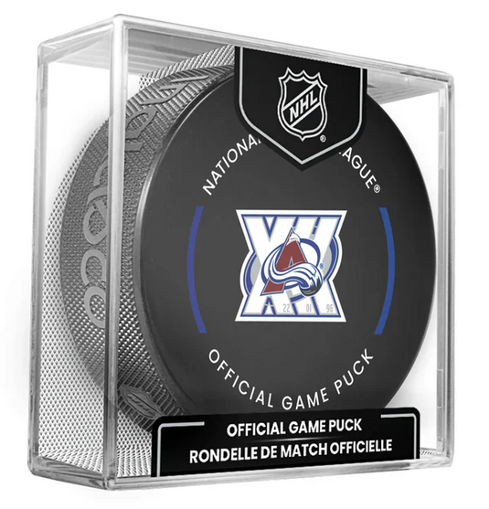 Colorado Avalanche NHL Inglasco 2025-26 30th Anniversary Officially Licensed Game Hockey Puck