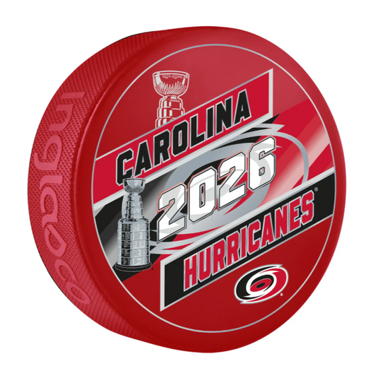 Pre-Order - Logan Stankoven Autographed Carolina Hurricanes 2026 Stanley Cup Hockey Red Puck
