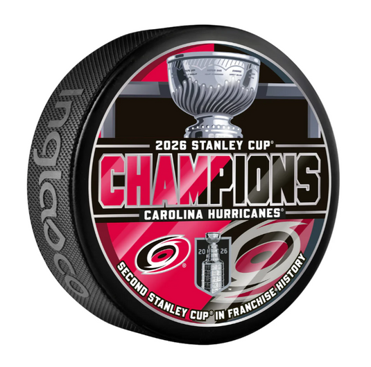 Pre-Order - Logan Stankoven Autographed Carolina Hurricanes 2026 Stanley Cup Hockey Puck