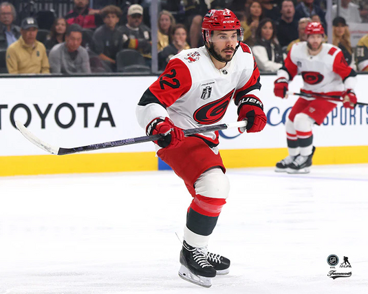 Pre-Order - Logan Stankoven Autographed Carolina Hurricanes Away 8x10 Photo (Stanley Cup Finals)