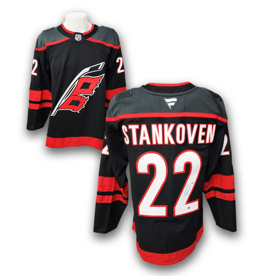 Pre-Order - Logan Stankoven Autographed Carolina Hurricanes Home Fanatics Premium Jersey