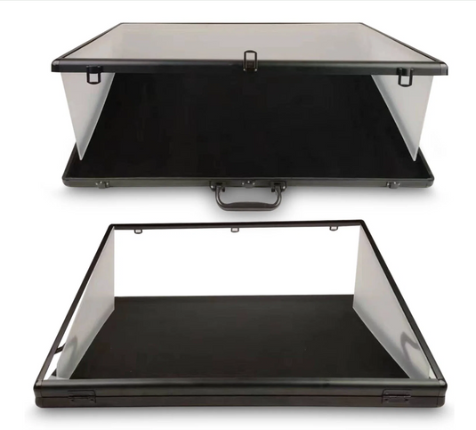 EVORETRO Lockable Showcase Display Case 36x24x1.65" Black – Secure & Stylish Storage for Collectibles