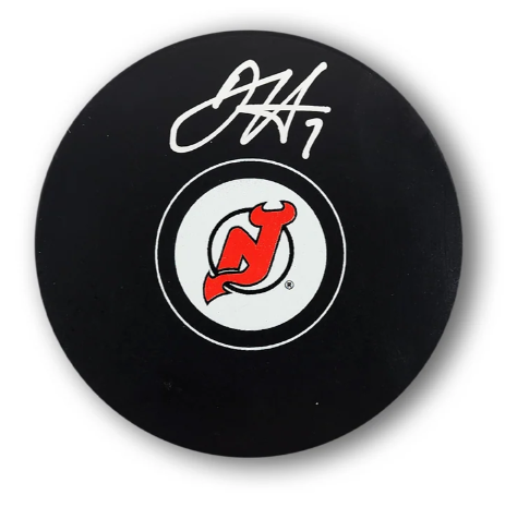 Dougie Hamilton Autographed New Jersey Devils Souvenir Puck