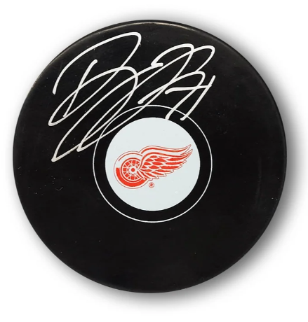 Dylan Larkin Autographed Detroit Red Wings Souvenir Puck