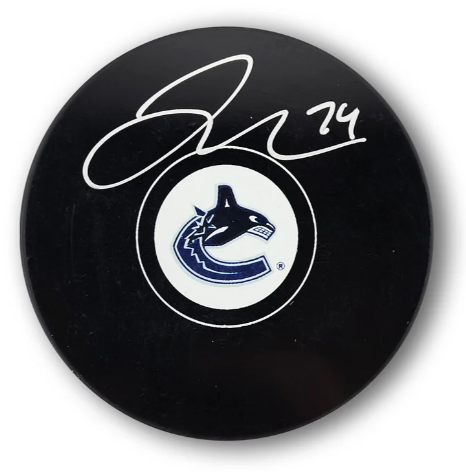 Jake Debrusk Autographed Vancouver Canucks Souvenir Puck