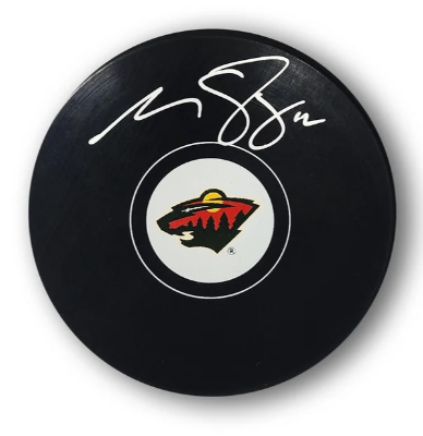 Matt Boldy Autographed Minnesota Wild Souvenir Puck