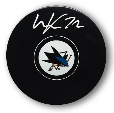 William Eklund Autographed San Jose Sharks Souvenir Puck