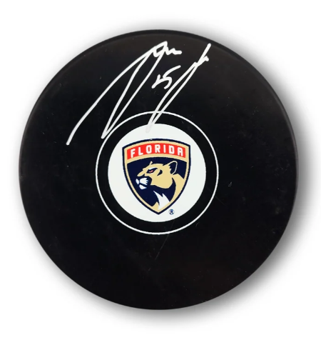 Anton Lundell Autographed Florida Panthers Souvenir Puck