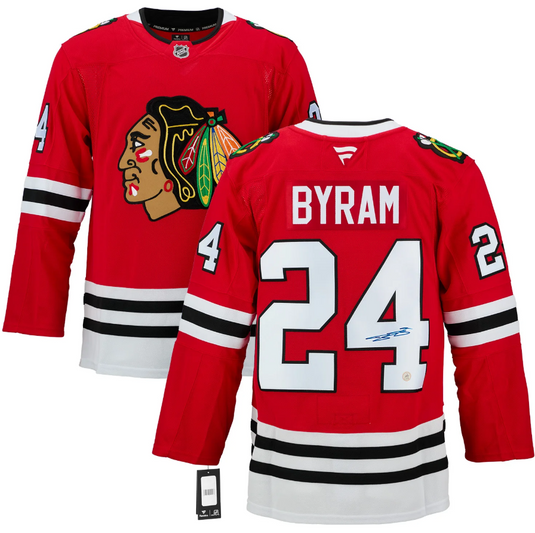 Bowen Byram Autographed Chicago Blackhawks Fanatics Premium Jersey