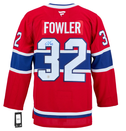 Jacob Fowler Autographed Montreal Canadiens Home Fanatics Premium Jersey