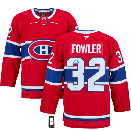 Jacob Fowler Autographed Montreal Canadiens Home Fanatics Premium Jersey