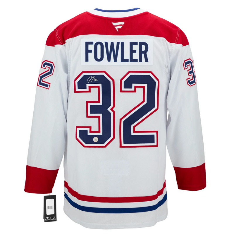 Load image into Gallery viewer, Jacob Fowler Autographed Montreal Canadiens White Fanatics Premium Jersey
