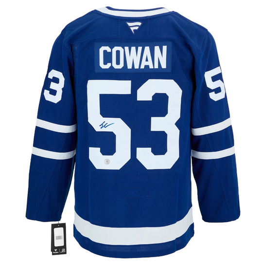 Easton Cowan Autographed Toronto Maple Leafs Home Fanatics Premium Jersey