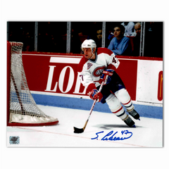 Stephane Lebeau Autographed Montreal Canadiens Away 8x10 Photo