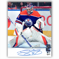 Stuart Skinner Edmonton Oilers Autographed Home 8x10 Photo