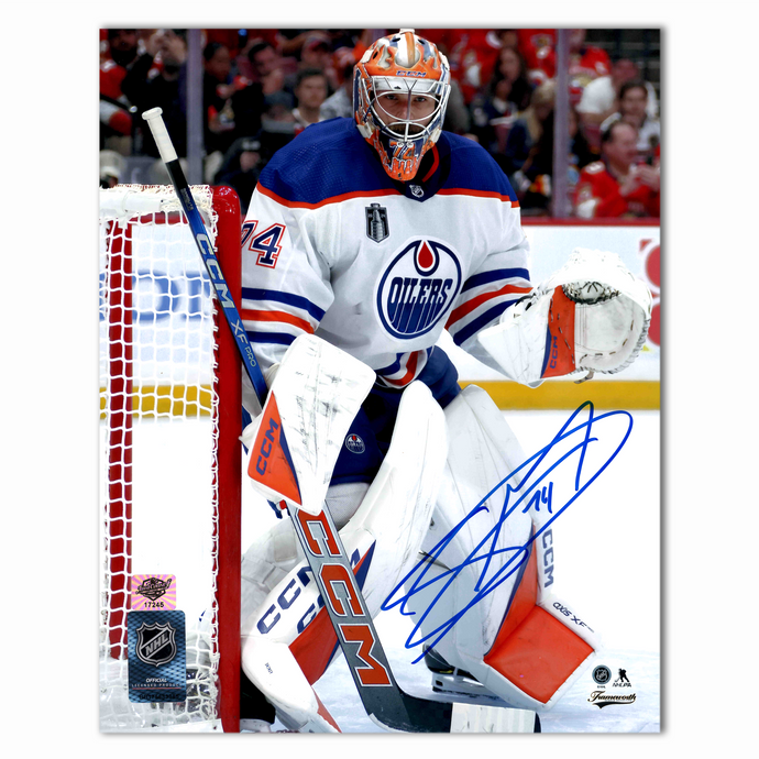 Stuart Skinner Autographed Edmonton Oilers Away Stanley Cup Finals 8x10