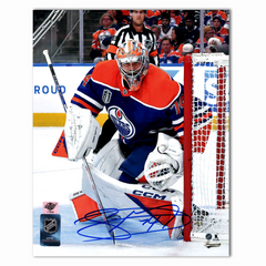 Stuart Skinner Autographed Edmonton Oilers Home Stanley Cup Finals 8x10