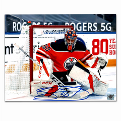 Stuart Skinner Autographed Edmonton Oilers Horizontal Home 8x10 Photo