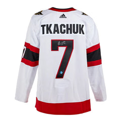 Brady Tkachuk Signed Ottawa Senators White Adidas Jersey
