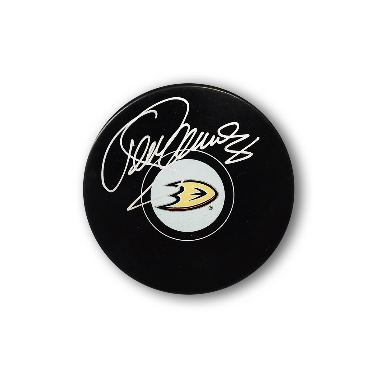 Teemu Selanne Autographed Anaheim Ducks Hockey Puck