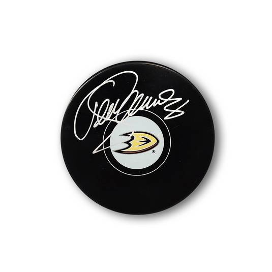 Teemu Selanne Autographed Anaheim Ducks Hockey Puck