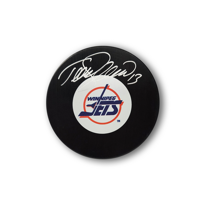 Teemu Selanne Autographed Winnipeg Jets Hockey Puck