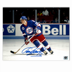 Teemu Selanne Autographed Winnipeg Jets Blue 8x10 Vertical Photo