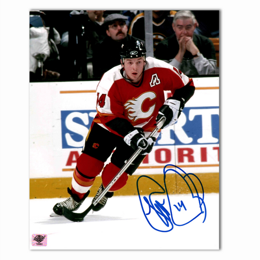 Theo Fleury Autographed Calgary Flames 8x10 Photo