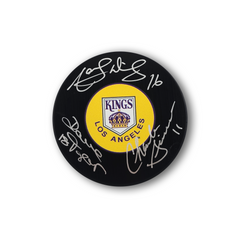 Triple Crown Line Autographed Los Angeles Kings Hockey Puck