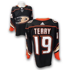 Troy Terry Autographed Anaheim Ducks Home Adidas Jersey