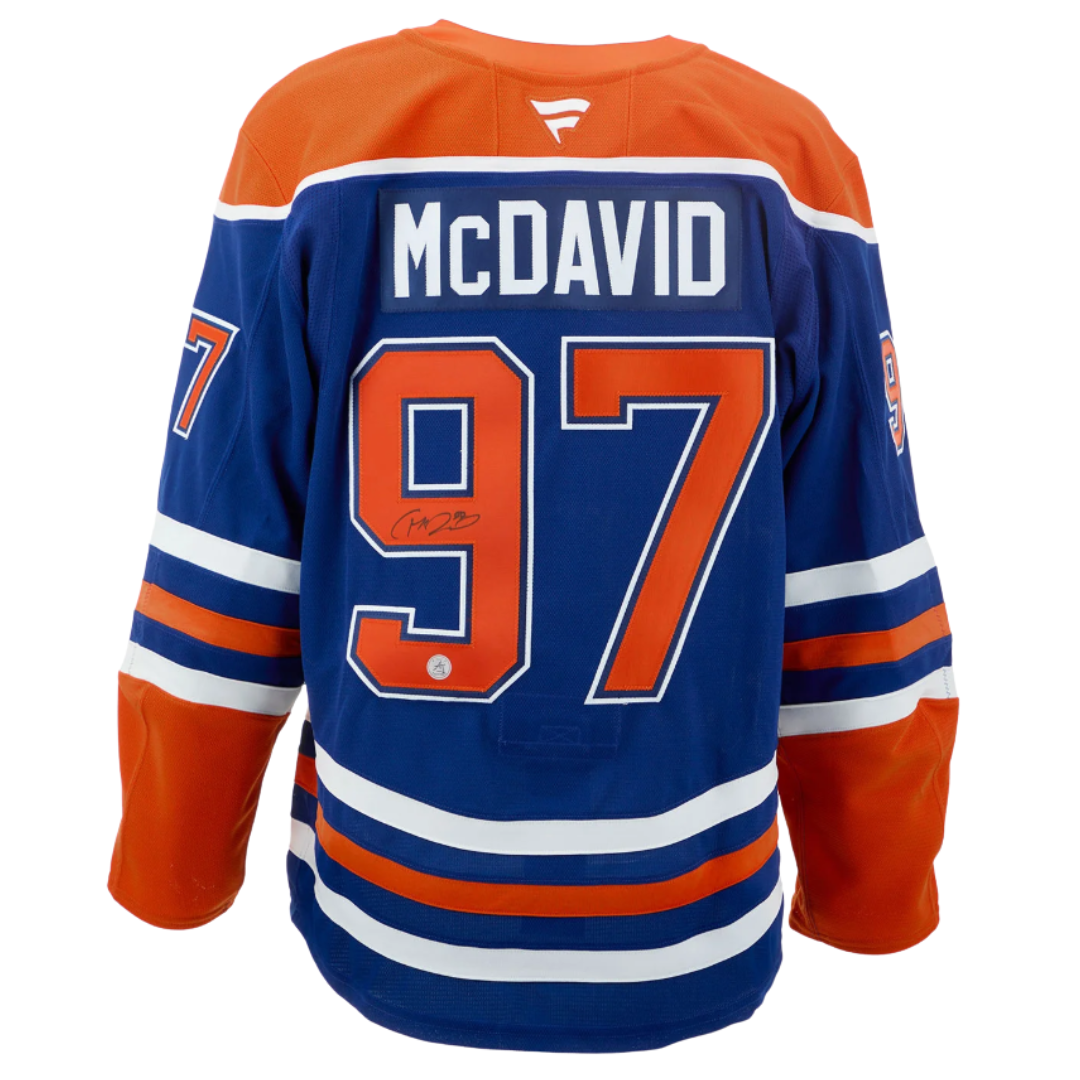 Connor McDavid Autographed Edmonton Oilers Fanatics On Ice Authentic Jersey