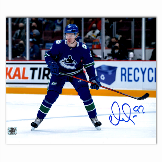 Vasily Podkolzin Autographed Vancouver Canucks Home 8x10 Horizontal Photo