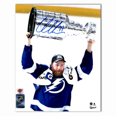 Victor Hedman Autographed Tampa Bay Lightning Stanley Cup 8x10 Photo