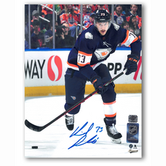 Vincent Desharnais Autographed Edmonton Oilers Autographed Reverse Retro 2.0 8x10 Photo