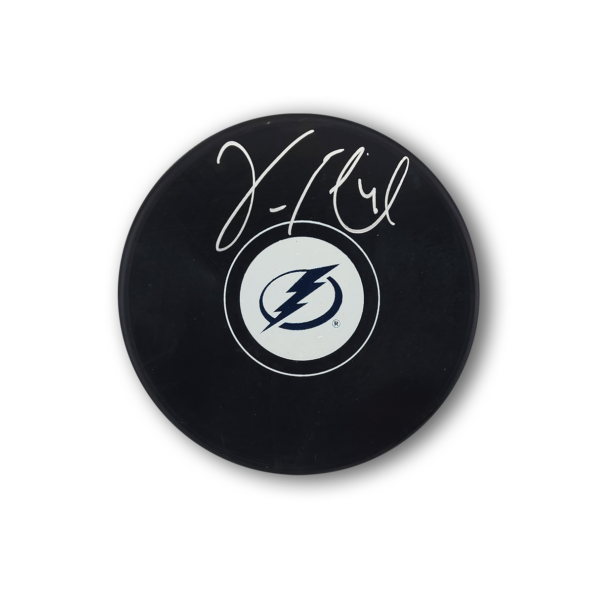 Vincent Lecavalier Autographed Tampa Bay Lightning Hockey Puck