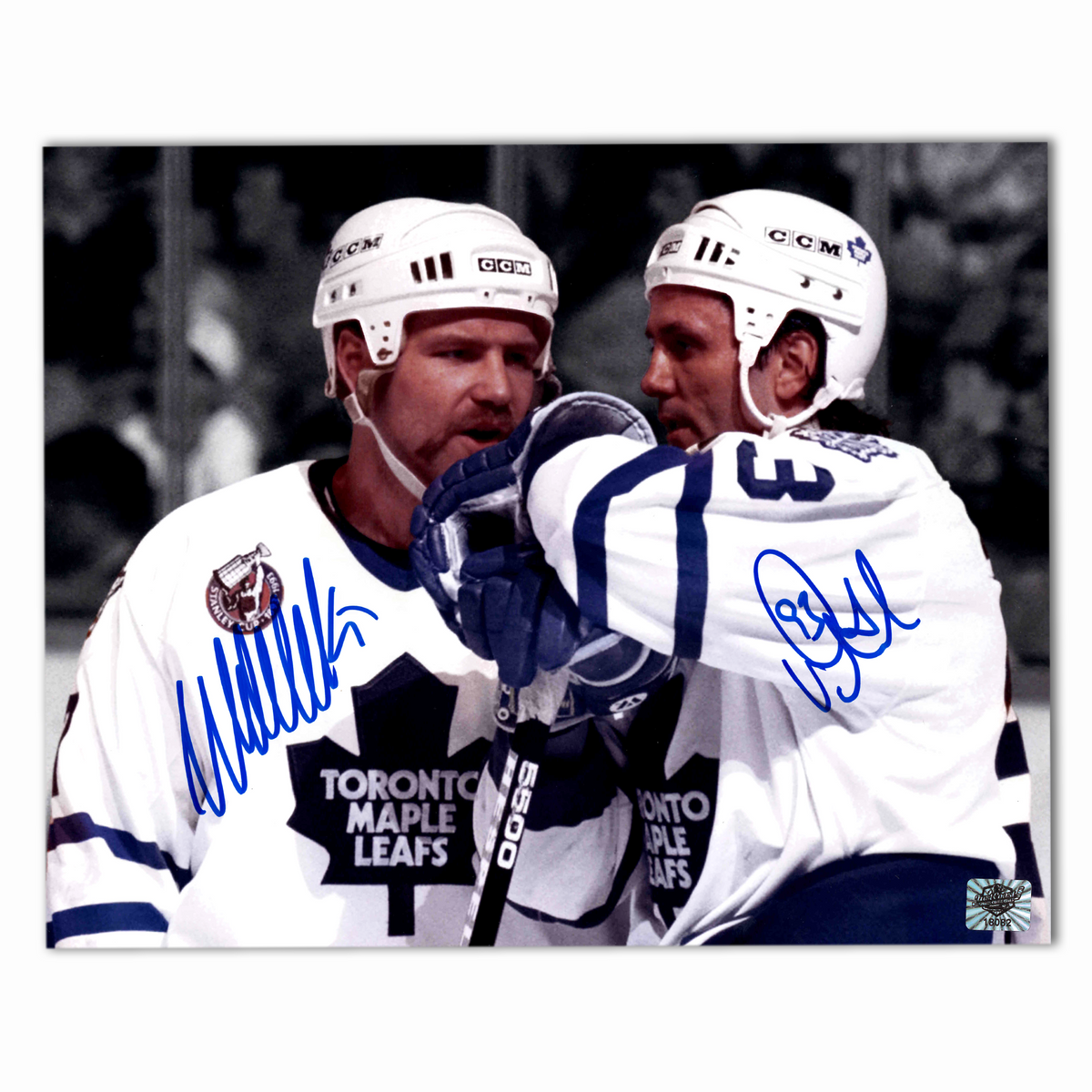 Doug Gilmour and Wendal Clark Autographed Toronto Maple Leafs 8x10 Photo