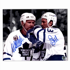 Doug Gilmour and Wendal Clark Autographed Toronto Maple Leafs 8x10 Photo