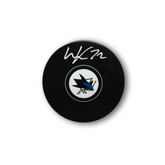William Eklund Autographed San Jose Sharks Hockey Puck