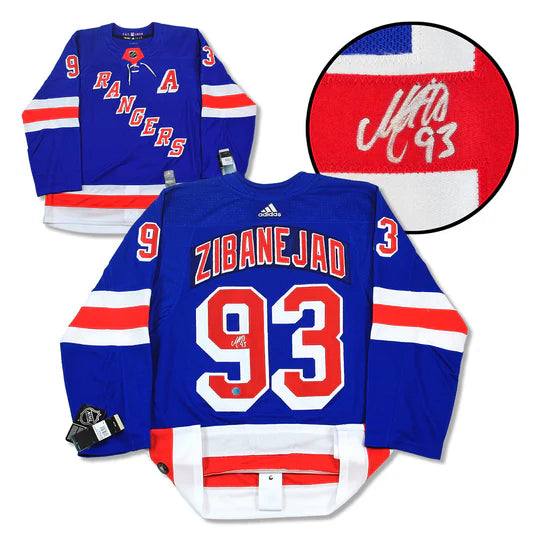 Mika Zibanejad Autographed New York Rangers adidas Jersey