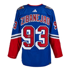 Mika Zibanejad Signed New York Rangers Reverse Retro 2.0 adidas Jersey