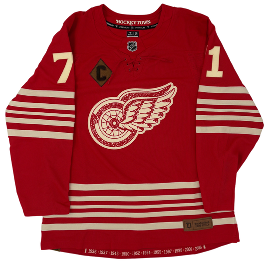 Dylan Larkin Autographed Detroit Red Wings Centennial Fanatics Premium Jersey