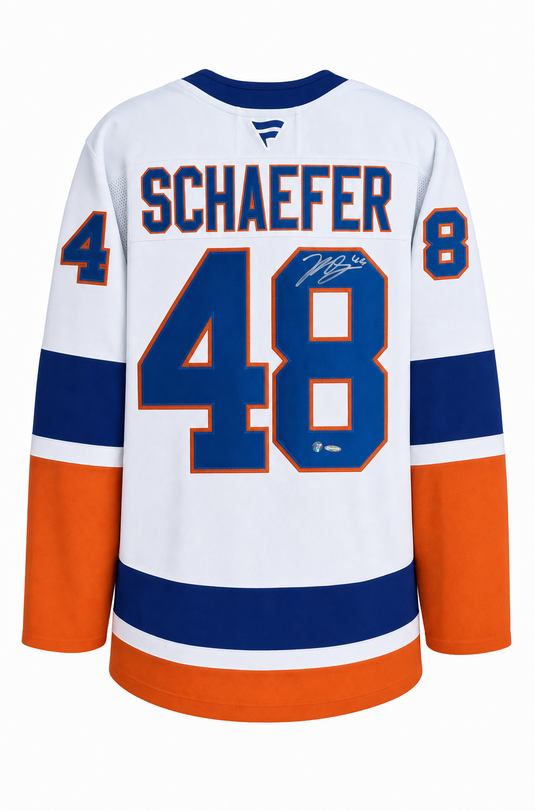 Matthew Schaefer Autographed New York Islanders Pro Jersey (White) - UDA